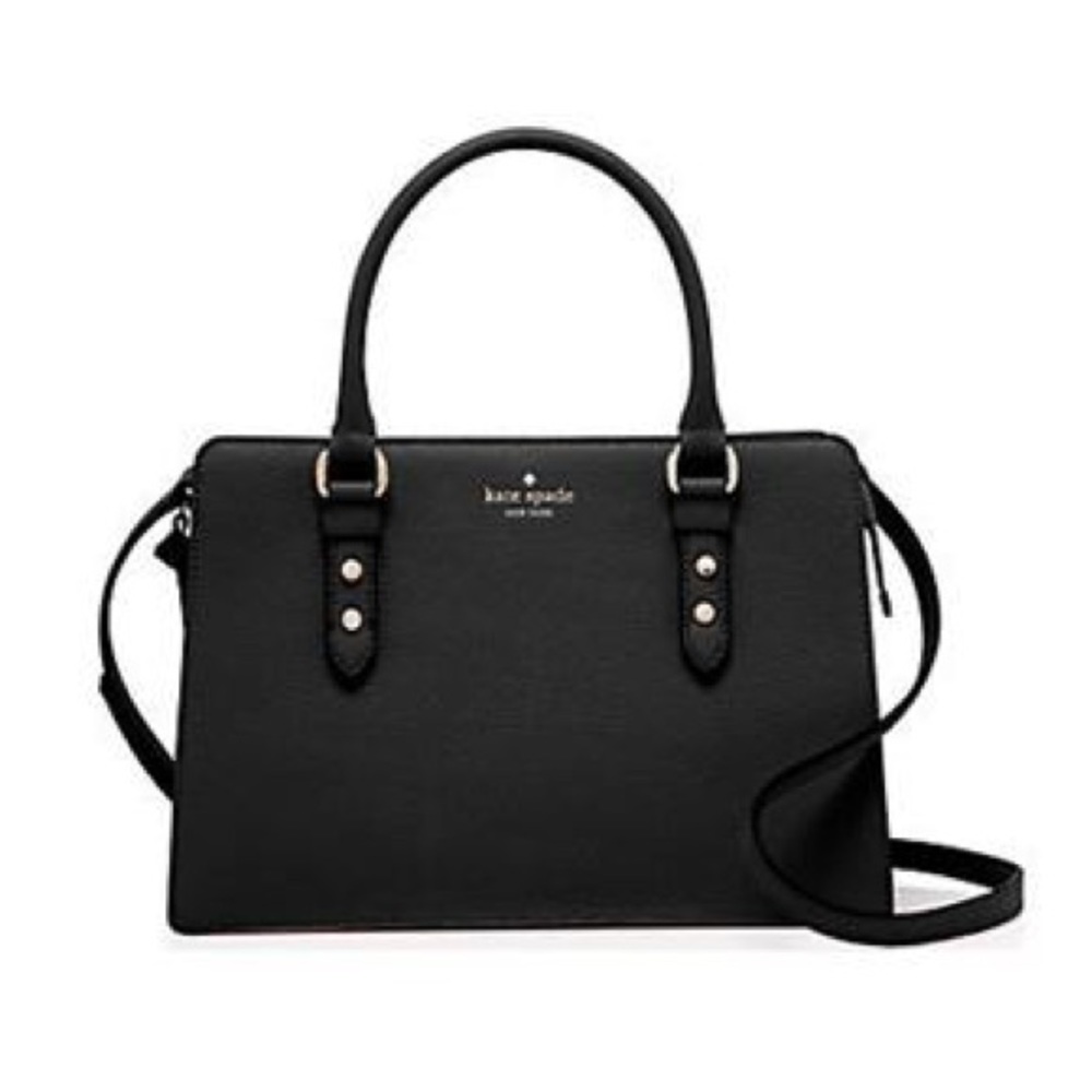 NWT Kate Spade Pebble Leather Lise Mulberry Street Satchel Black